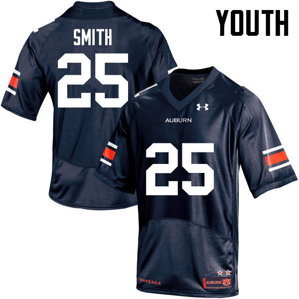 Youth Auburn Tigers #25 Jason Smith Navy College Stitched Football Jersey